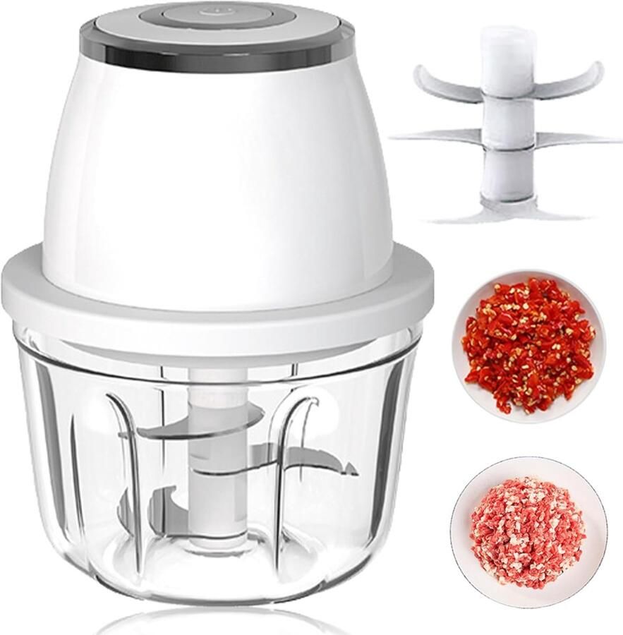 NbyMe Elektrische Groentesnijder Multifunctioneel Vleesmolen Gehaktmolen Uiensnijder RVS Top Kwaliteit