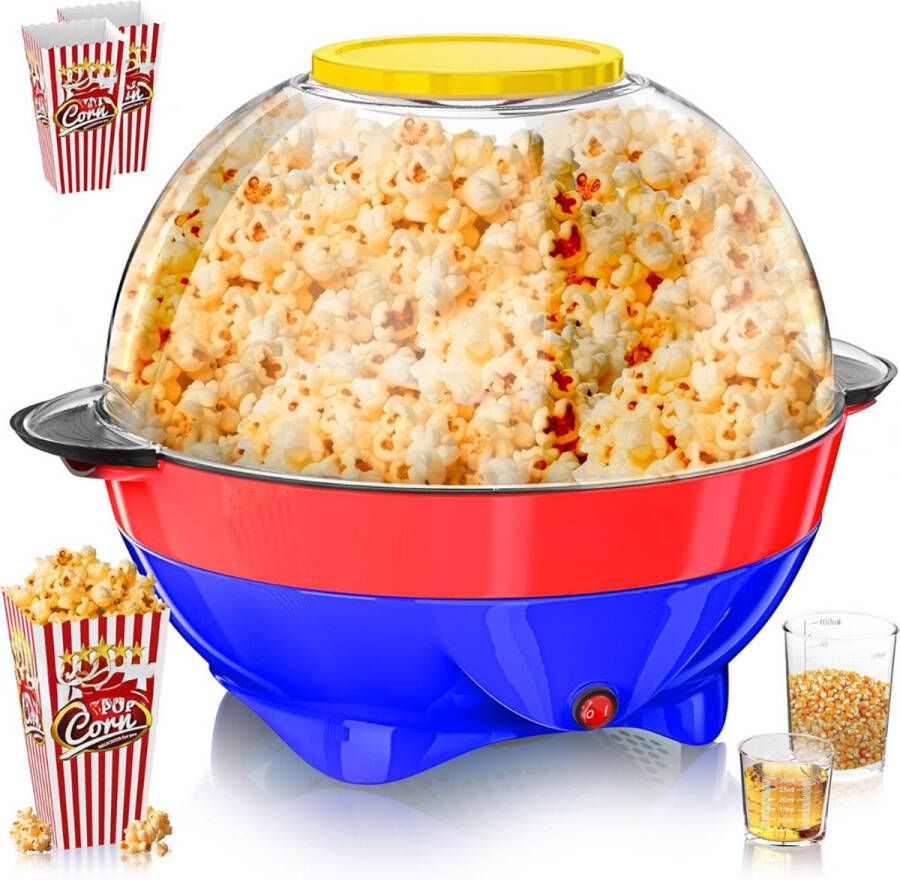NbyMe Premium Popcorn Machine Popcornmakers Popcornpan Mais Rood