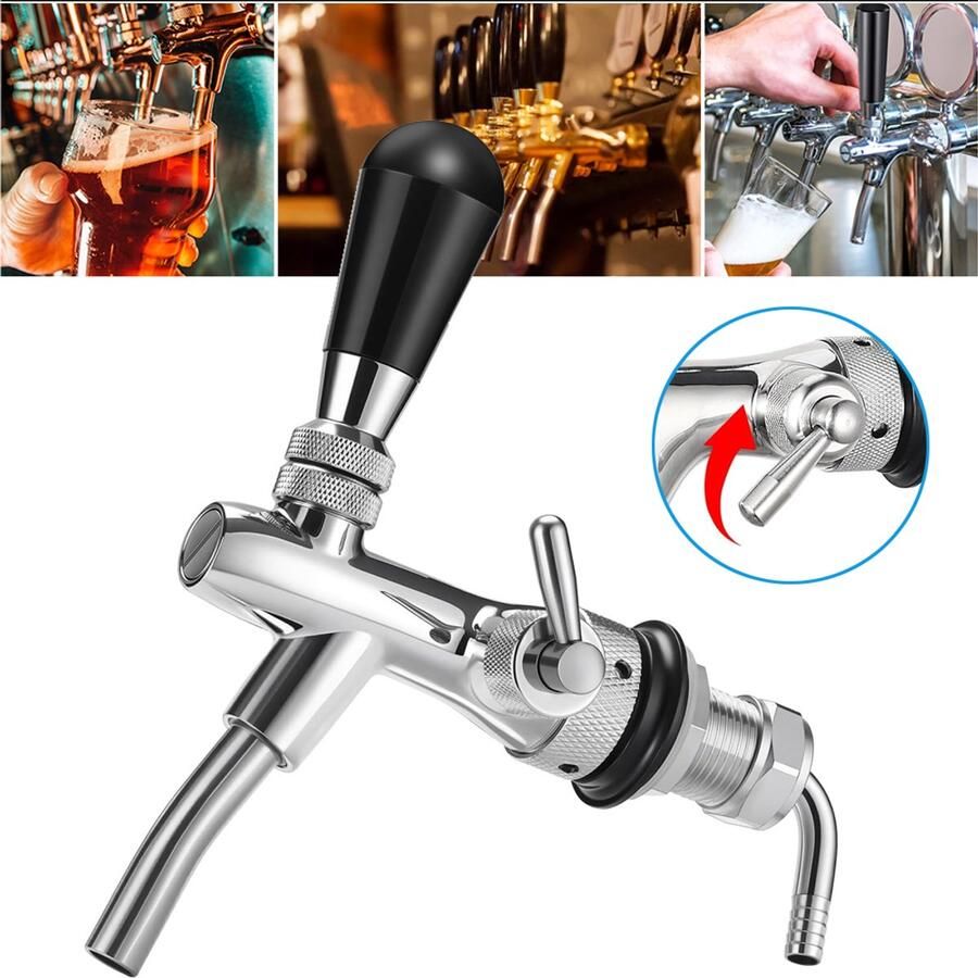 NCRealher Debietgeregelde Biertap Verstelbare Biertap Tapbier G5 8 Schroefdraad Tapkraan Voor Biertapinstallatie