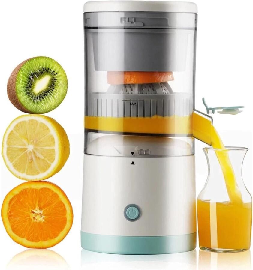 NCRealher Elektrische Sapcentrifuge Elektrische Citruspers Oplaadbare Sinaasappelpers Draagbare Sapcentrifuge Voor Citroenen En Grapefruits