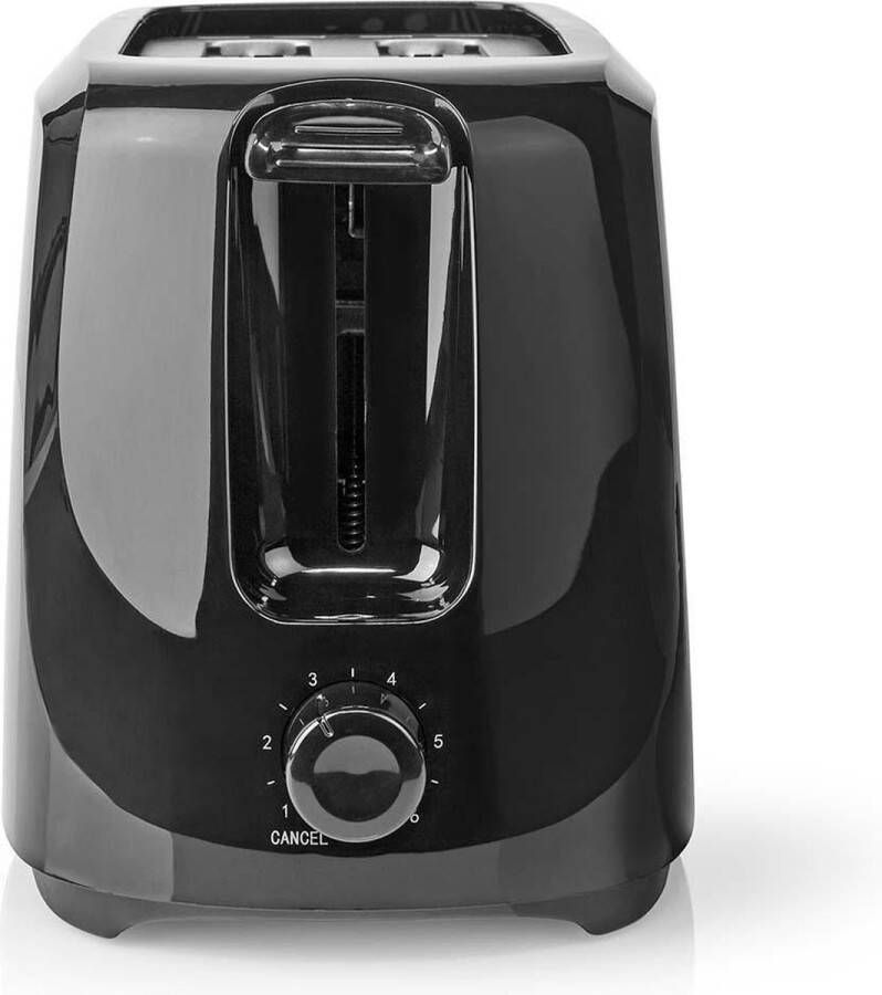 Nedis Broodrooster – 6 Standen – 2 Sleuven – Kruimellade – Zwart