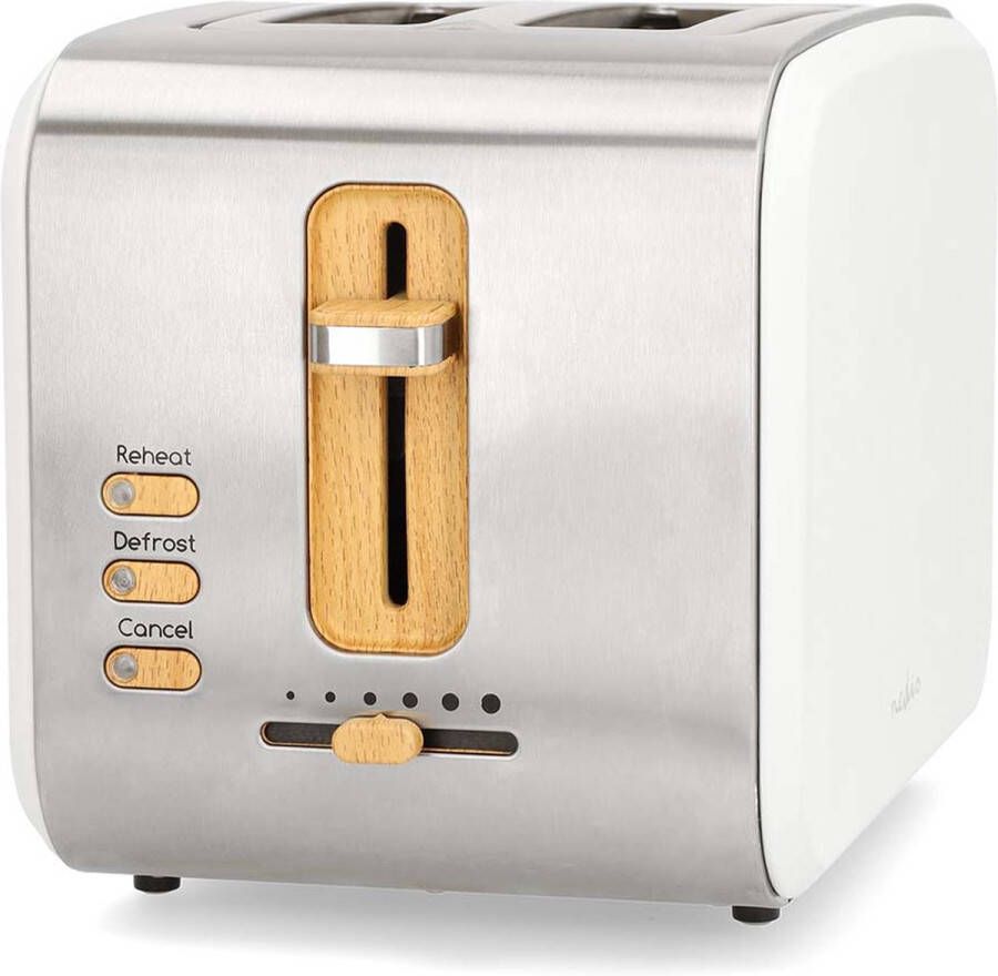 Nedis Broodrooster – 2 Sleuven – 6 Bruiningsniveaus – Ontdooifunctie – Soft-Touch Serie – Wit