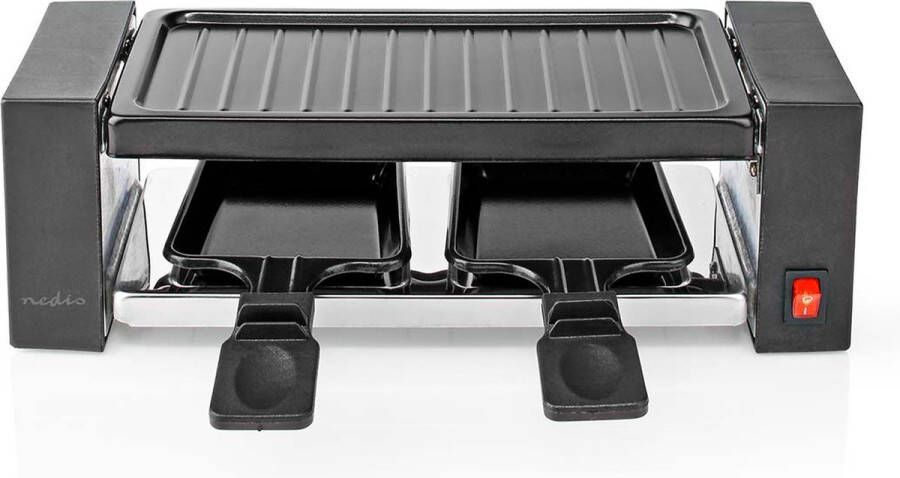 Nedis Gourmet Raclette Grill 2 Personen Spatel Anti-aanbak laag Rechthoek