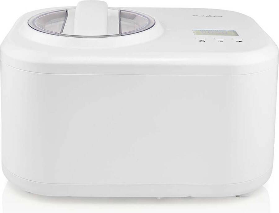 Nedis IJsmachine – IJsmaker – Zelfvriezend – Nakoelfunctie – LCD-display – 1.0 L – Wit - Foto 2