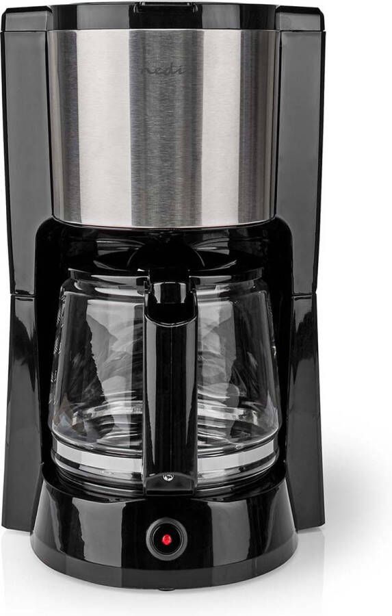 Nedis Koffiezetapparaat Filter Koffie 1.5 l 12 Kopjes Warmhoudfunctie Zilver Zwart