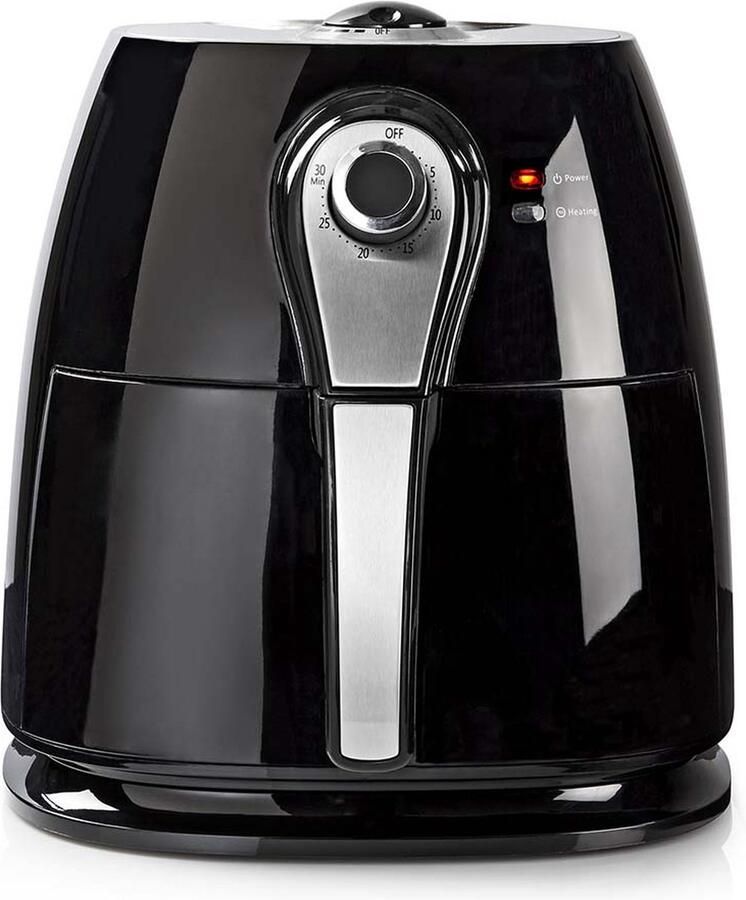 Nedis Heteluchtfriteuse 3 l Tijdschakelaar: 30 min Analoog Zwart