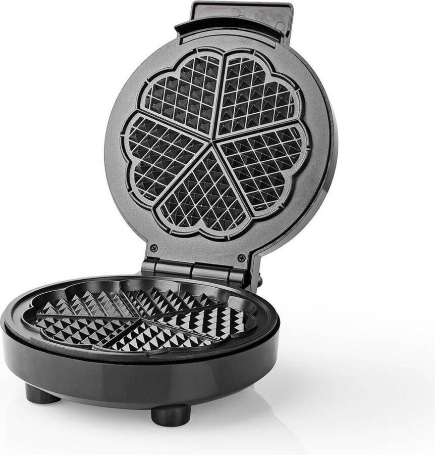 Nedis Wafelijzer 5 Heart shaped waffles 19 cm 1000 W Automatische temperatuurregeling Aluminium Kunststof - Foto 2