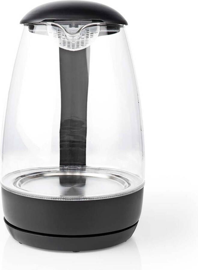 Nedis Waterkoker 1 7 l Glas Zwart 360 graden draaibaar Verborgen verwarmingselement Strix -controller Droogkookbeveiliging - Foto 2