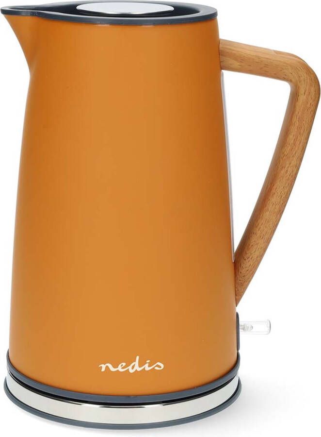 Nedis Waterkoker 1.7 l Soft-Touch Oranje 360 graden draaibaar Verborgen verwarmingselement Strix-controller Droogkookbeveiliging