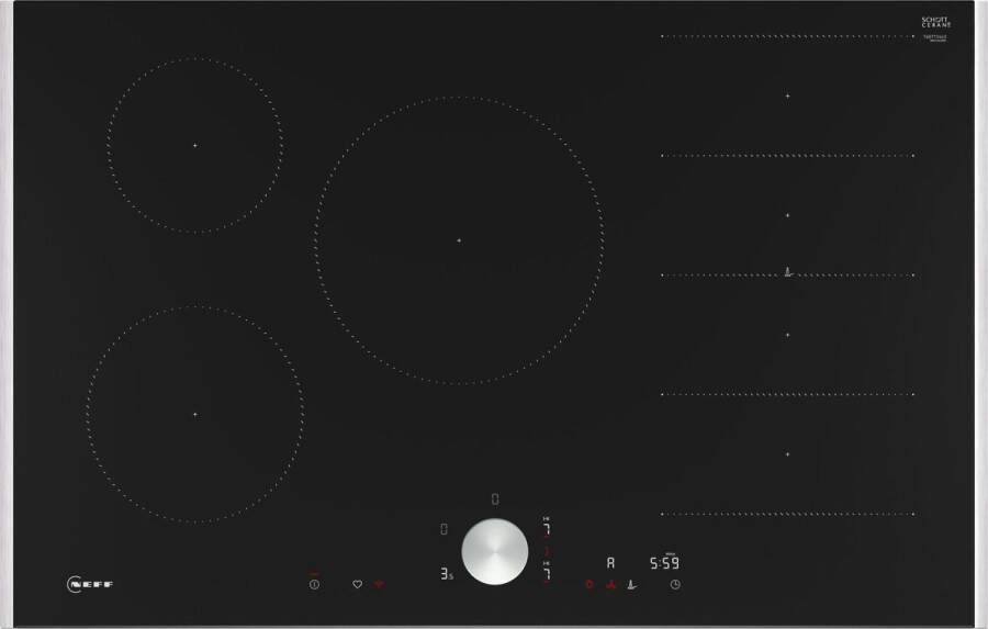 Neff N 90 Zwart Ingebouwd 80 cm Inductiekookplaat zones 5 zone(s)