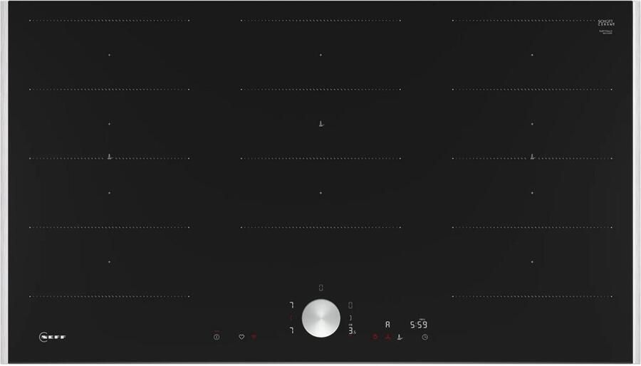 Neff inductiekookplaat 90cm 5 branders 1100w zwart T69TTX4L0