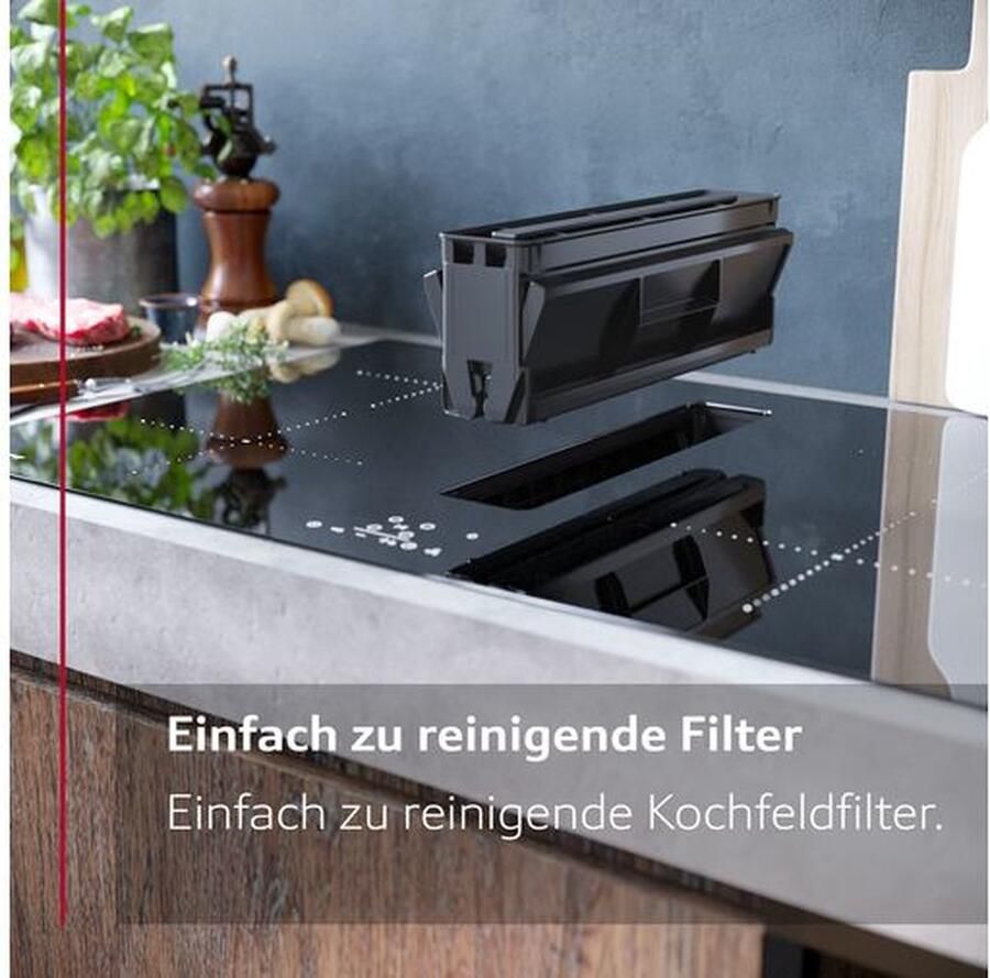 Neff V56NBS1L0 kookplaat Zwart Ingebouwd 60 cm Inductiekookplaat zones 4 zone(s) Inbouw afzuigkap