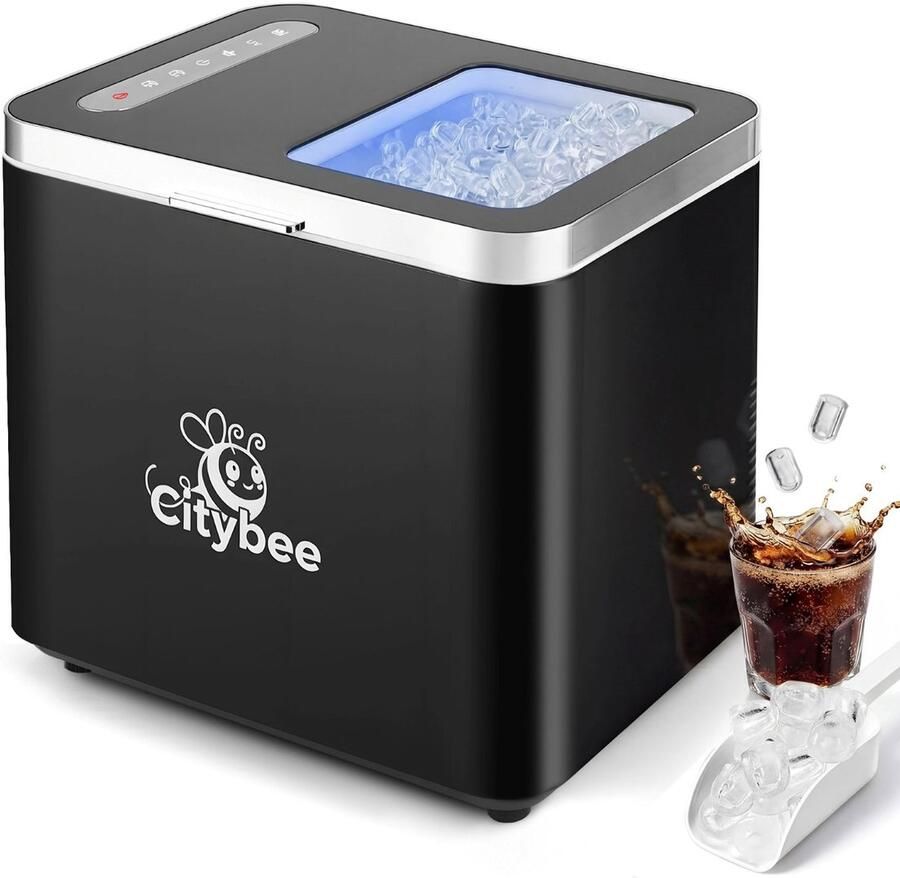 NETTLIFE Ijsblokjesmaker Voor Thuisgebruik Kleine Volautomatische Ijsmachine Snelle Ijsbereiding Zelfreinigend Draagbare Mini Ijsmaker