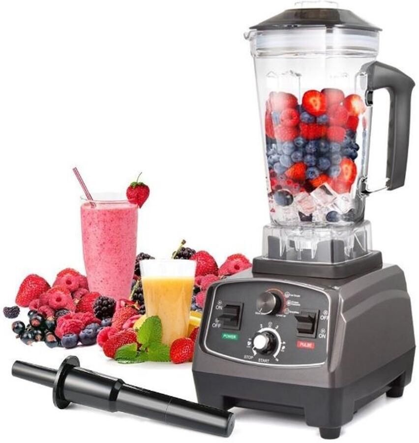 Nexser 3-in-1 Blender – 2L BPA-vrije Kan – 1600W Krachtige Multifunctionele Smoothie Sojamelk en Sap Maker – Food Processor voor Thuis