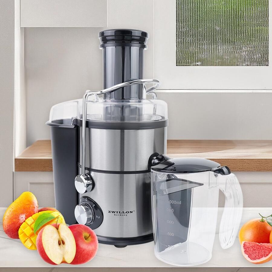 Nexser 900W Centrifugal Juicer – 2-Speed Hoge Snelheid Sapmachine – 1L Sapkan & 2L Pulpreservoir – RVS & ABS – Stil en Multifunctioneel voor Thuisgebruik