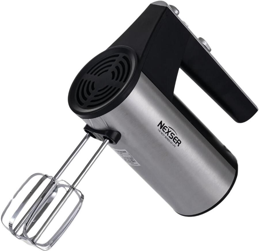 Nexser Hand Mixer- 400W – 5 Snelheden – Metalen Handheld Keukenmixer voor Huis en Horeca