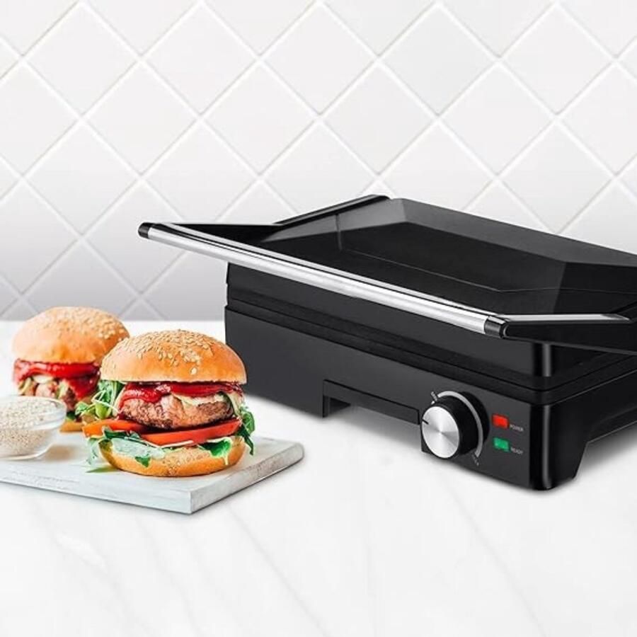 Nexvo Contactgrill Met Uitneembare Platen Contactgrill Multi Grill Zwart 36cm x 16cm x 31cm
