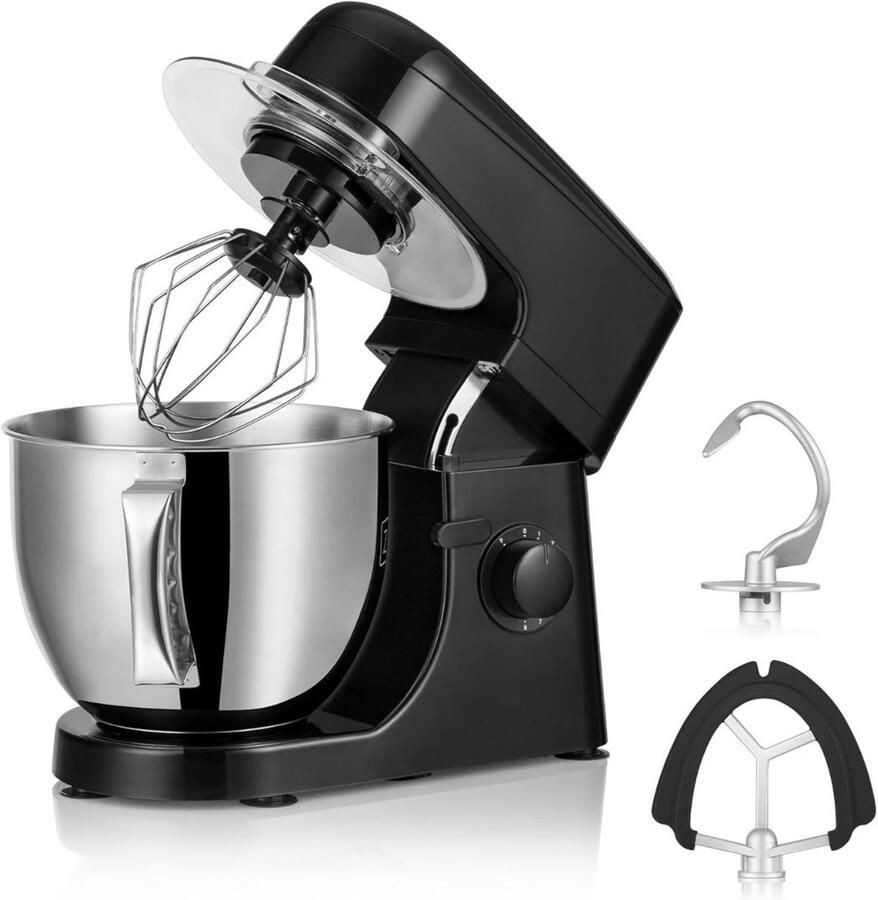 Nexvo Mixer met Mengkom Keukenmachine Kneedmachine- Zwart- ‎39cm x 35cm x 25cm
