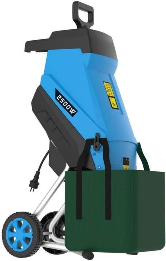 Nexvo Professionele Hakselaar Versnipperaar Hakselaar Electrisch 50L Versnipperaar Hakselaar – Blauw 49cm x 40cm x 104cm