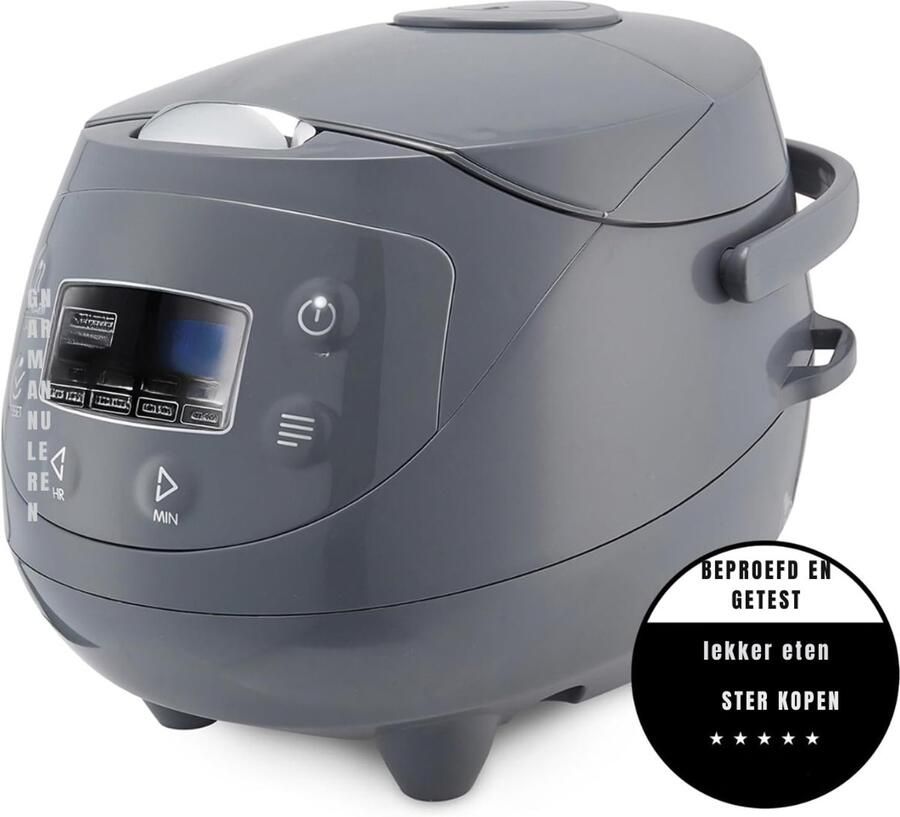 Nexvo Rijstkoker klein Rijstkoker Rijstkokers Grijs ‎30cm x 21cm x 23cm