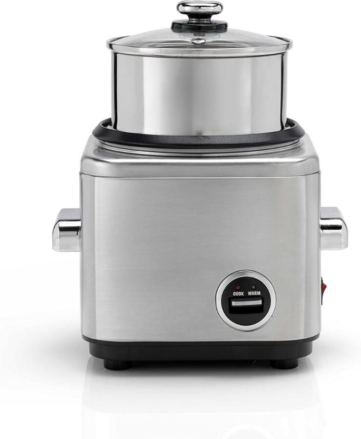 Nexvo Stoomkoker Stoomkokers Stoompan Geborsteld roestvrij staal Zilver ‎22 cmx 20 cm x 23 cm; 2.1 kg