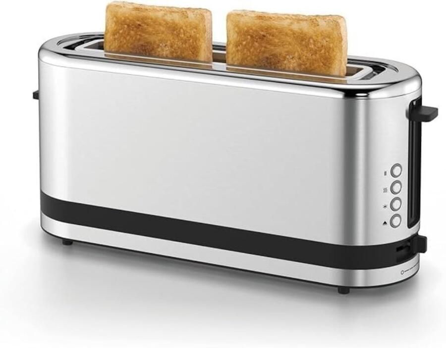 Nexvo Tosti Apparaat Broodrooster Tosti Apparaat Tosti Broodrooster Zilver 24cm x 42cm x 16cm