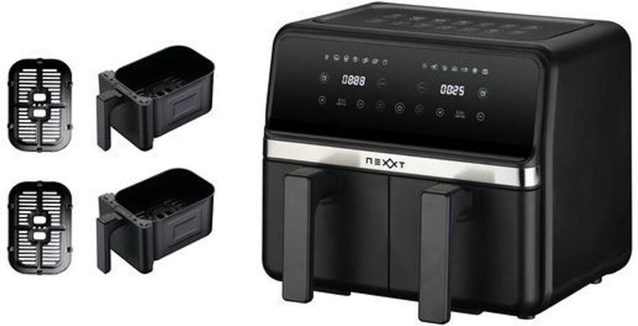 Nexxt CO231025 Airfryer Zwart 4 l 2200 W Aantal frituurmanden: 2