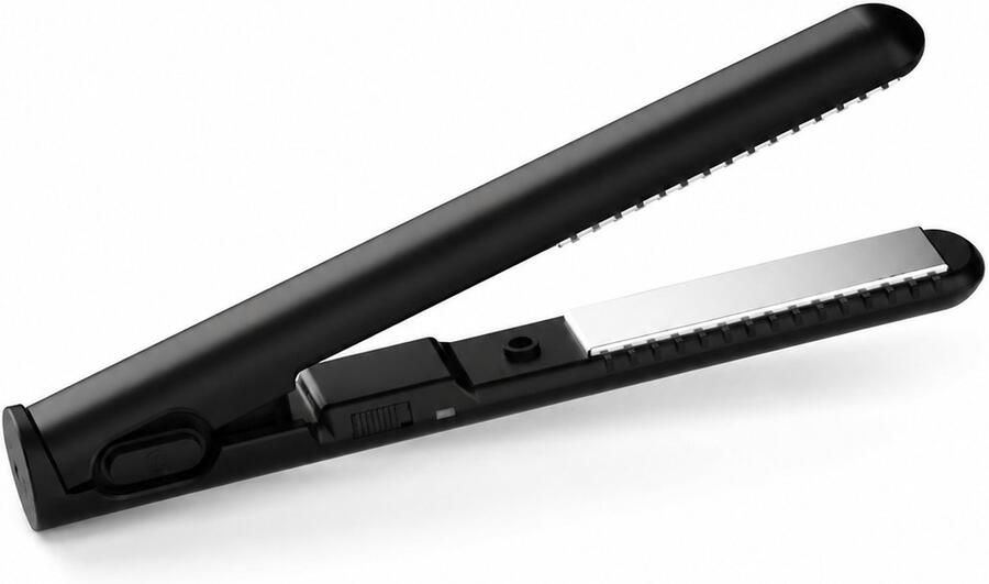 GARMEE Mini Stijltang USB-C Hair Straightener 2 in 1 Krultang Snelle Opwarming in 20 Sec Compact voor Onderweg Snel Opwarmen 17 cm Zwart
