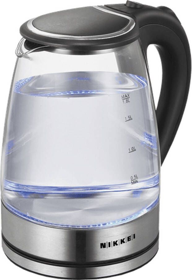 Nikkei Glazen Waterkoker Glas Elektrisch 1 8 Liter BPA-vrij met LED RVS