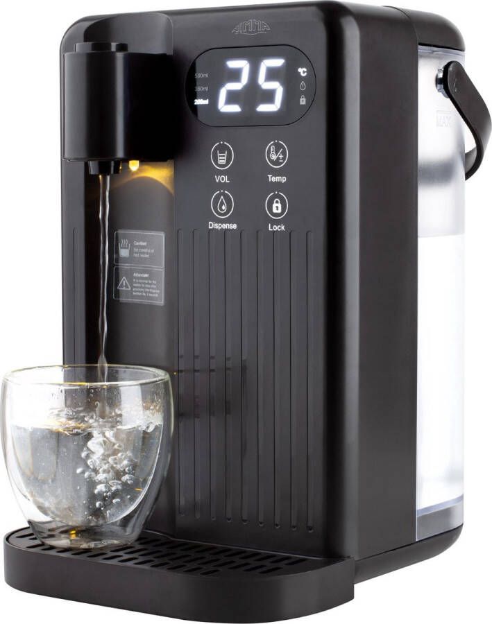 Nimma Heetwaterdispenser – 3 Liter – Waterkoker met Temperatuurregeling – Waterdispenser – 40-100℃ – 2000W – Heetwatertap – Warmwaterdispenser – Zwart –