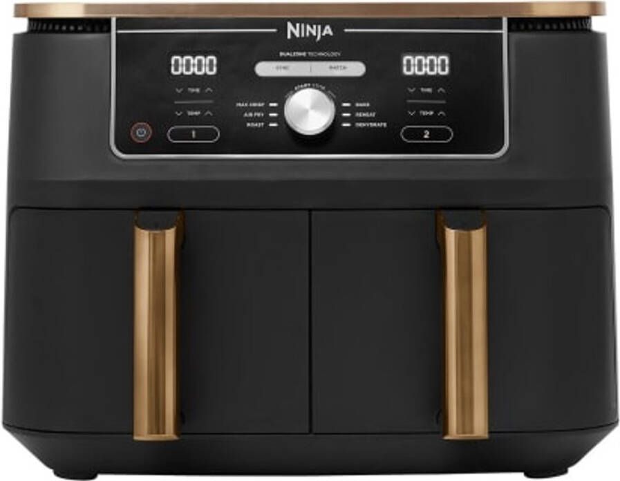 Ninja AF400EU Dubbel 9 5 l Vrijstaand 2470 W Heteluchtfriteuse Zwart