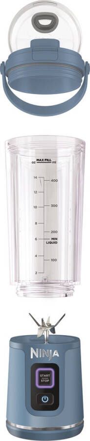 Ninja Blast Blender-To-Go Draagbare Blender USB Oplaadbaar 700 Watt Krachtig Vermogen Smoothie Maker Blauw BC151EUNV - Foto 2