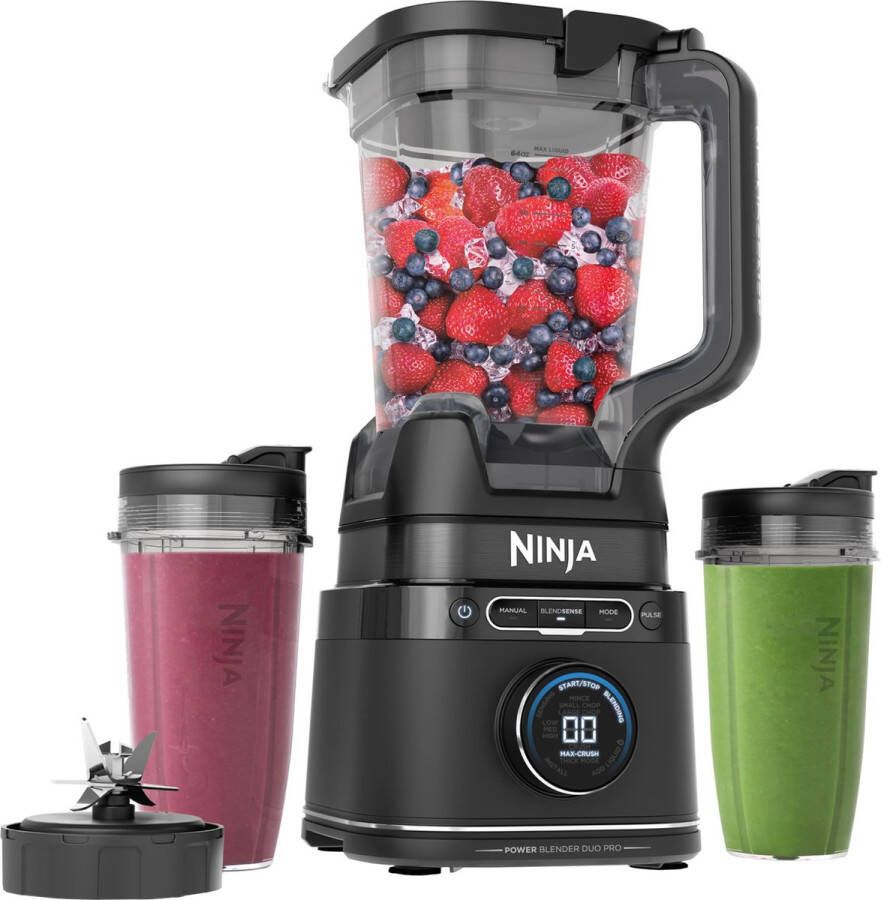 Ninja Detect 2-in-1 Blender en Smoothie Maker BlendSense Technologie 2024 Model IJscrusher 1200 Watt TB301EU