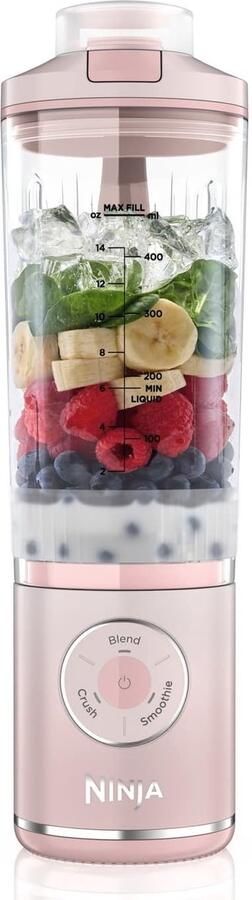 Ninja BC251EUPK Blender 0 57 L Draagbare Blender Roze Transparant