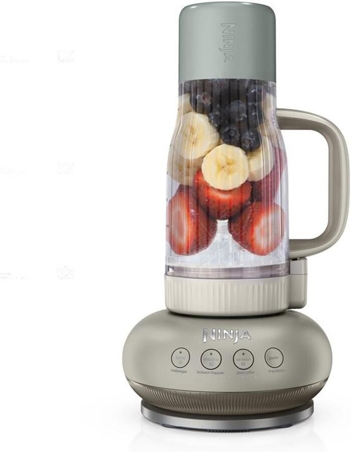 Ninja BlendBoss krachtige ijsvermalende Blender met rietje en lekvrij deksel 1100 watt Blend IQ Smoothie IQ Ice Crush IQ en Pulse Stone DB351EUST