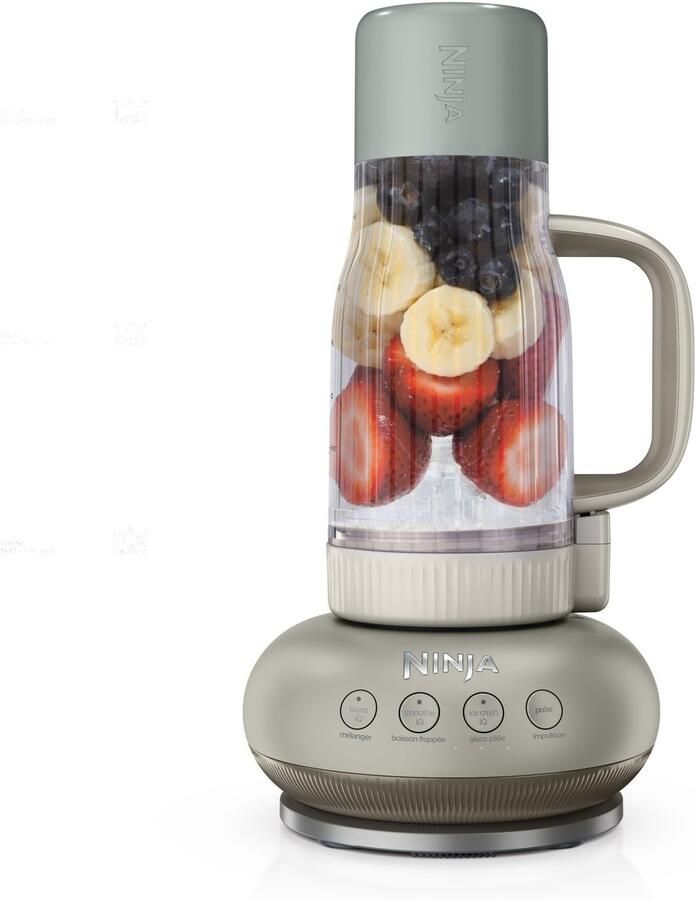 Ninja BlendBoss krachtige ijsvermalende Blender met rietje en lekvrij deksel 1100 watt Blend IQ Smoothie IG Ice Crush IQ en Pulse Stone DB351EUST