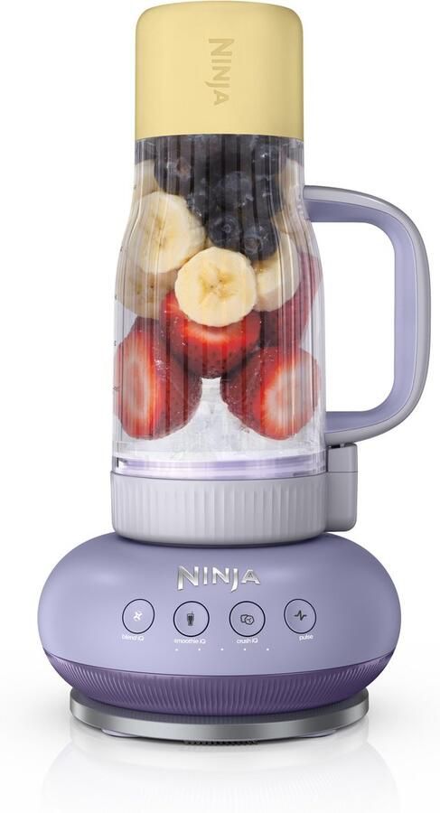 Ninja BlendBoss krachtige ijsvermalende Blender met rietje en lekvrij deksel 1100 watt Blend IQ Smoothie IQ Ice Crush IQ en Pulse Lavender Lemonade DB351EUPR