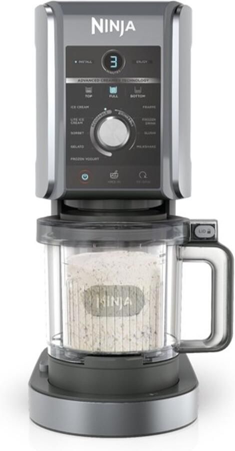 Ninja CREAMi Deluxe IJsmachine NC502EU – 10 Programma s – Zwart – 1.4L – Zelf IJs Sorbet Gelato & Milkshakes Maken – Inclusief 2 Bekers