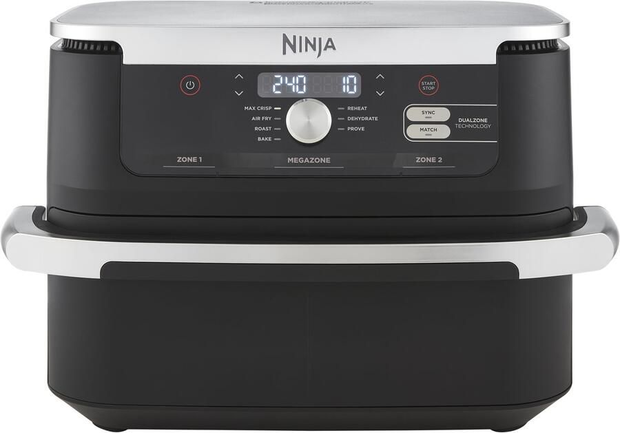 Ninja Foodi FlexDrawer Airfryer DualZone met verwijderbaar tussenschot grote lade van 10 4 l vaatwasserbestendige onderdelen met antiaanbaklaag Zwart AF500EU - Foto 5