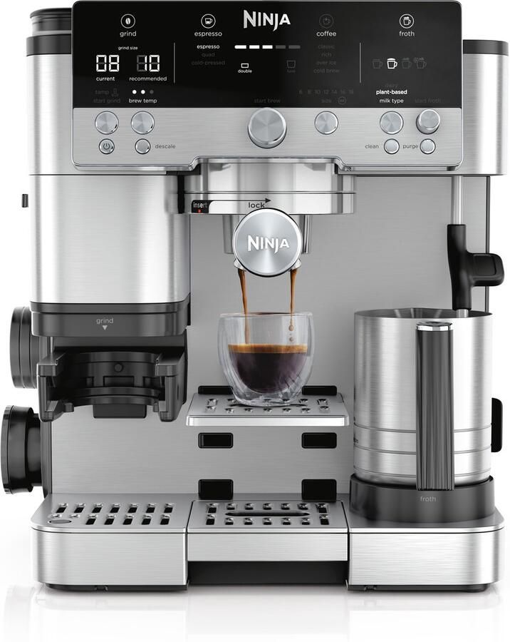 Ninja Luxe Café Premier 3-in-1 Espressomachine en Filterkoffiezetapparaat met Melkopschuimer ES601EU