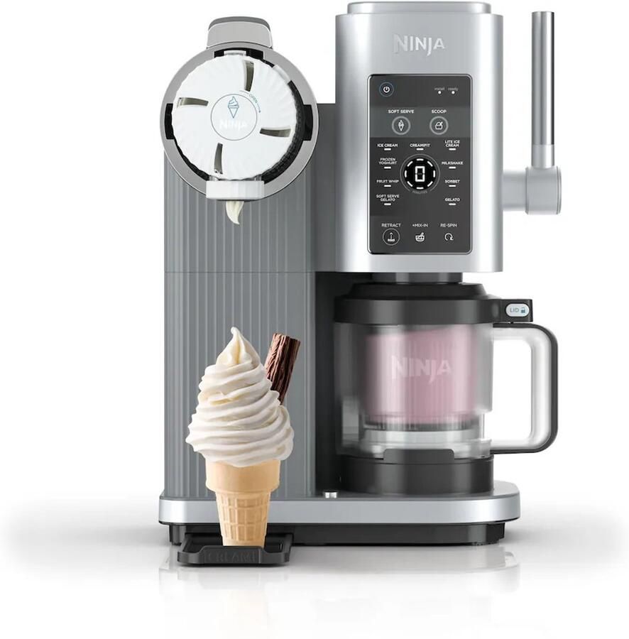 Ninja NC701EU- IJsmachine Softijs Sorbetijs 0 48 l 2 kommen Zwart Zilver 0 8 m Kunststof 255 mm - Foto 2