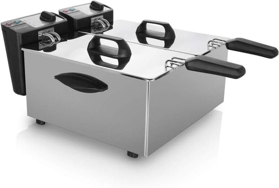 Niva Frituurpan Dubbel Koude Zone Friteuse Frituurpan Zilver 33cm x 29cm x 29cm