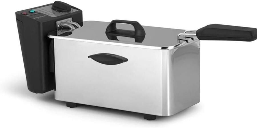 Niva Frituurpan Regelbare Thermostaat Friteuse Zilver 38cm × 24cm × 23cm
