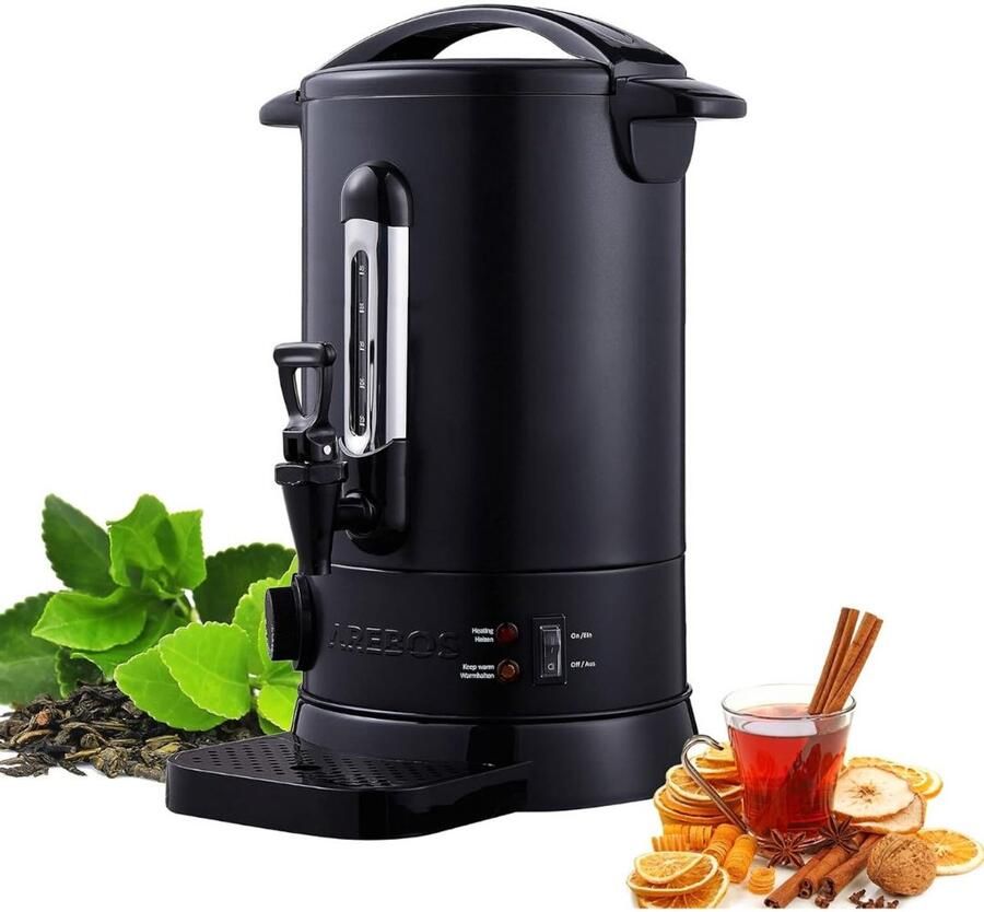 Niva Heetwaterdispenser Instant Waterkoker Heetwater Dispensers Zwart 27cm x 27cm x 44cm