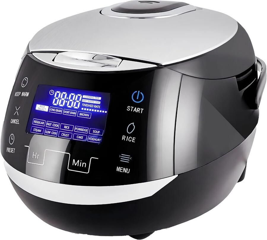 Niva Rijstkoker – Multifunctioneel Koken Met Keramische Binnenpan – Zwart 41cm x 32cm x 26cm