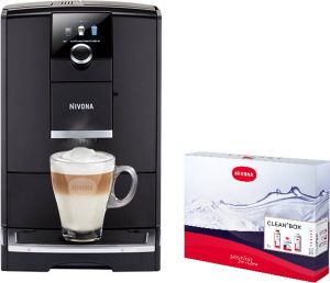 Nivona 790 volautomaat espressomachine zwart met automatische melkopschuimer [incl. gratis schoonmaakpakket twv 37 99 en gratis koffiebonen van Koepoort Koffie]