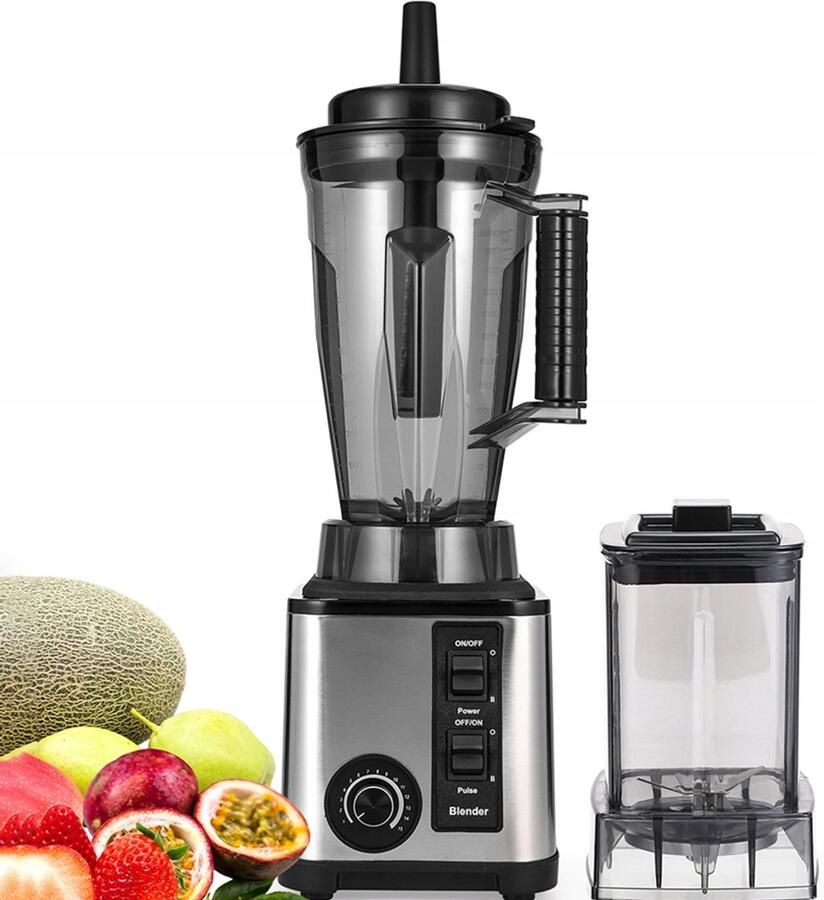 No 3L Beker Volautomatische RVS Keukenmixer 800W Multifunctioneel voor Smoothies Sap & Babyvoeding Inclusief Veiligheidsvergrendeling​