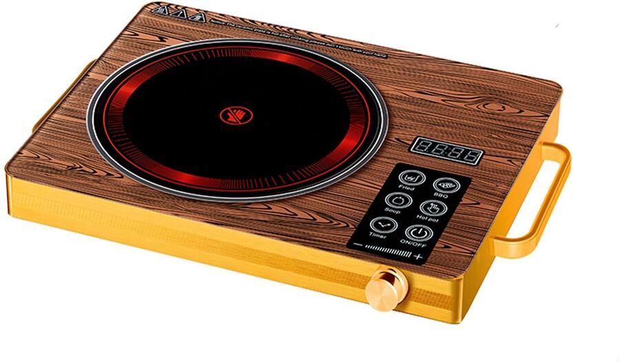 Noorafshan Keramische Kookplaat 3500W – Elektrische Infrarood Kookplaat met Touch Control – Enkelvoudige Inductie Kookzone – Waterdicht & Draagbaar – (NA)