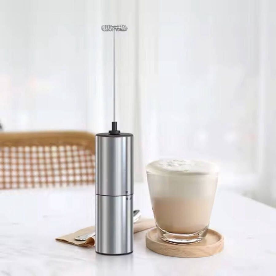Nordeliv Elektrische Melkopschuimer Zilver Cappuccino en Latte Macchiato