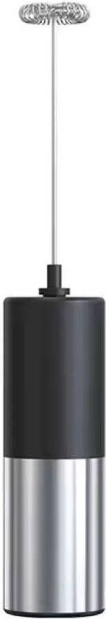 Nordeliv Elektrische Melkopschuimer Zilver met Zwart Cappuccino en Latte Macchiato